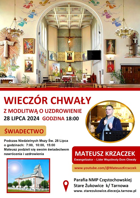 Zaproszenie na Wieczór Chwały