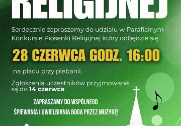 Zaproszenie na Konkurs Piosenki Religijnej