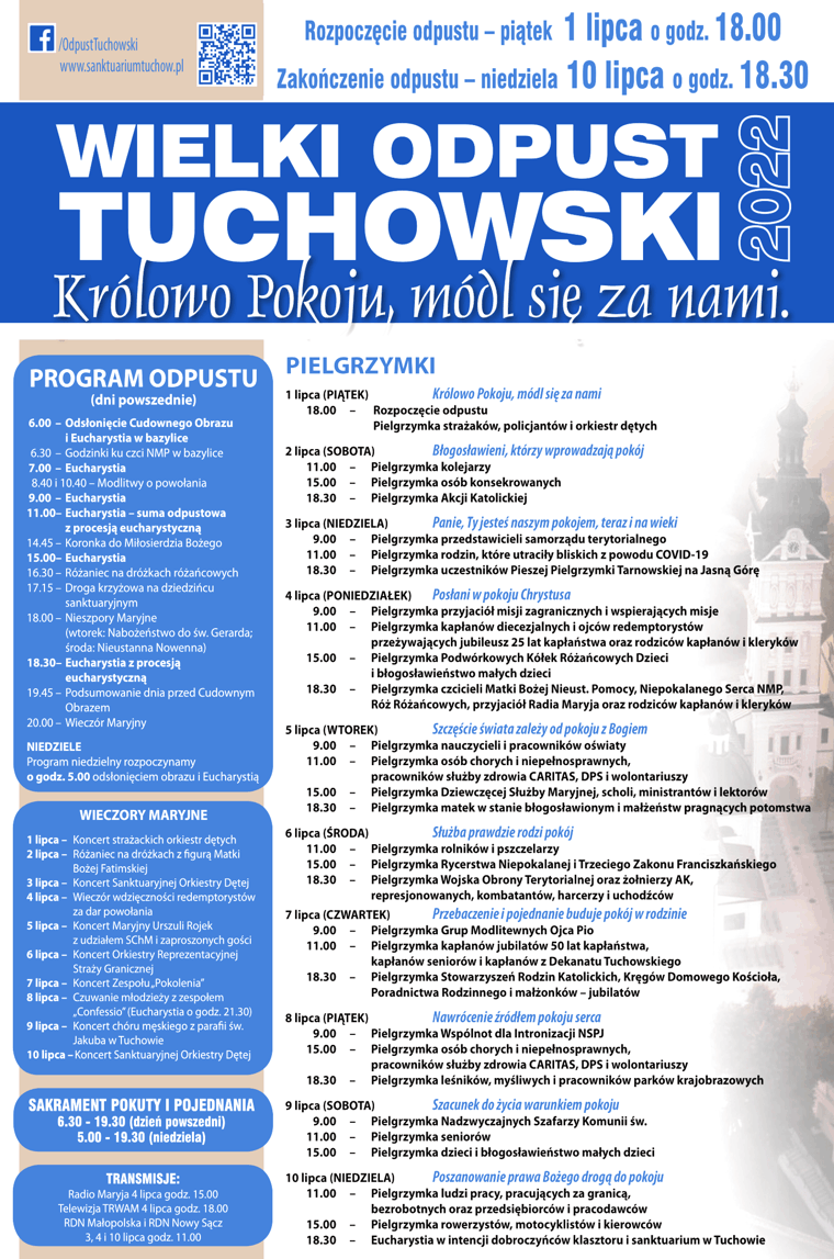 PROGRAM WIELKIEGO ODPUSTU TUCHOWSKIEGO